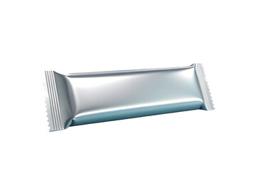 Blank Snack Bar Packaging Mockup &ndash; Metallic Wrapper for Candy, Protein, or Energy Bar Design, Isolated on transparent background, png