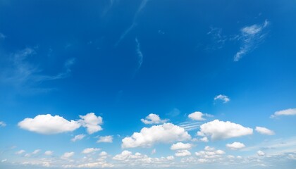 Serene Blue Sky Appears Peaceful Calming Outside Sunny Day Clear Blue Skies