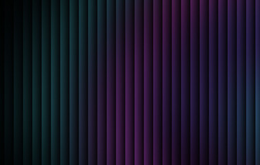 Obraz premium Teal and purple gradient background with vertical glossy lines, soft glowing abstract design in dark tone