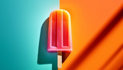 Vibrant Popsicle On A Colorful Background