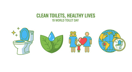 World toilet day awareness campaign promoting sanitation and hygiene for healthy living globally 19th