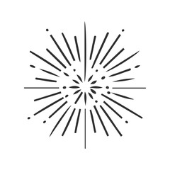 Fototapeta premium Explosion of Lightburst Rays, Abstract Starburst Bursting Radiating Outward from Center