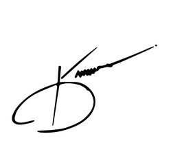 Fototapeta premium Overall Style and Form: The image features a highly stylized logo or signature, drawn with thick, flowing, connected lines, resembling calligraphy or artistic cursive.