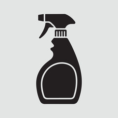 Cleaning spray bottle solid icon for disinfectant and hygiene use