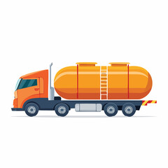 Fototapeta premium Tanker Truck Fuel Transport Vector