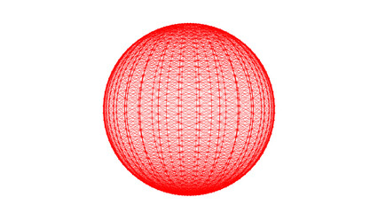 Sphere wireframe pattern overlay effect.Plexus 3d geomatric glowing effect