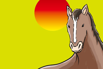 年賀状, 午年, 馬, 午, 謹賀新年, 和風, 和柄, 筆文字, 文字, 手書き, ハッピーニューイヤー