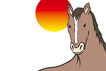 年賀状, 午年, 馬, 午, 謹賀新年, 和風, 和柄, 筆文字, 文字, 手書き, ハッピーニューイヤー