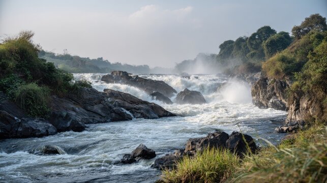 Sunlit Congo Forest Scene with Ape, Okapi, and Bright Birds
