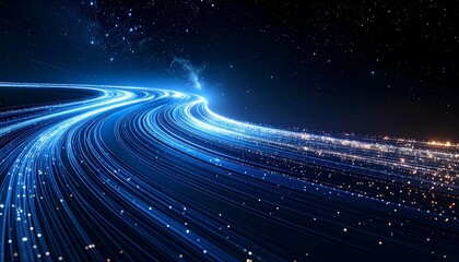 light trails weaving through dark space creating constellation mapping pa 