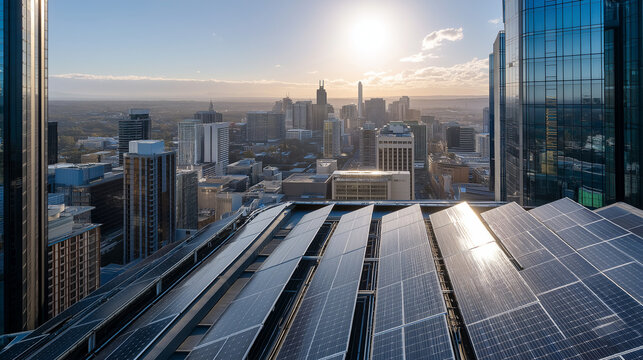 drone view of a winding road cutting through dense autumn forest with orange and red trees, soft morning haze, cinematic aerial composition