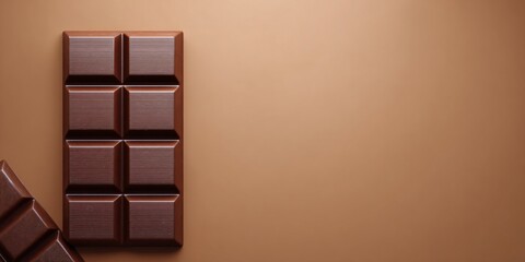 Chocolate bar display studio setting food photography minimalist environment close-up view indulgence concept