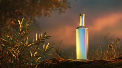 Nature's refreshing drink enchanted forest still life tranquil environment close-up serenity and beauty