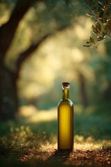 Harvesting olive oil the essence of nature's bounty in a tranquil forest environment