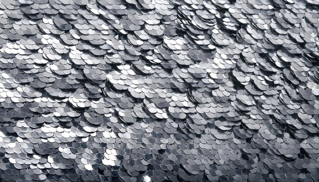 Silver Sequins Background