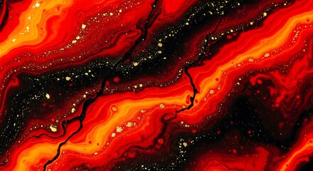 Fiery Abstract Background With Red Orange Yellow and Black texture fire