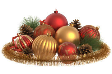 Traditional Red and Gold Christmas Decorations