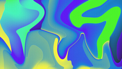 neon fluid swirl background with blue, green, cyan and purple holographic gradient effect for trendy posters, web banners, wallpapers and abstract design.