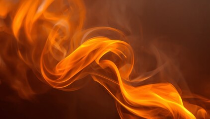 Amber Swirls Against Twilight Hues, A Dance of Fluid Forms and Warm Tonal Variations.