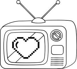 Y2K Digital Aesthetic Set with 90s Pixel Style Elements and Pastel Tech Graphics