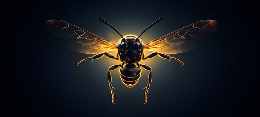 silhouette of Hornet ,generative AI