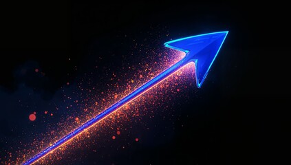 Ascending Trajectory A Luminous Arrow Piercing Through the Dark Abyss.