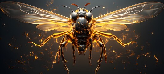silhouette of Hornet ,generative AI
