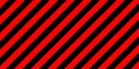 Warning sign with red and white diagonal lines. Attention, danger or caution symbol. Construction site signage, road safety notice, hazard banner, security alert shield. Vector illustration