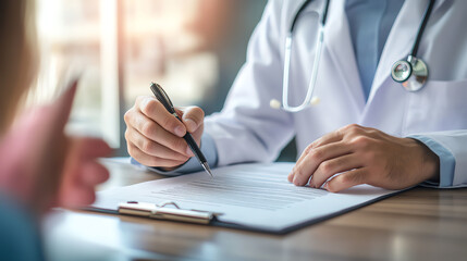 Patient signing consent form