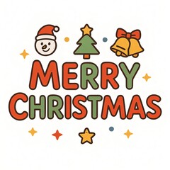かわいいイラストのメリークリスマスデザイン｜Cute Illustrated Merry Christmas Design