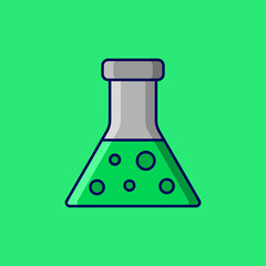 Chemistry Vector Icon Illustration On Isolated Background.	