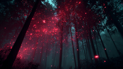 Supernatural Woodland Atmosphere with Eerie Lighting