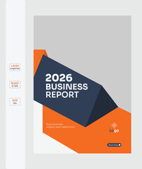 A clean, minimal company profile design is an A4 booklet template. customizable a page cover design. 