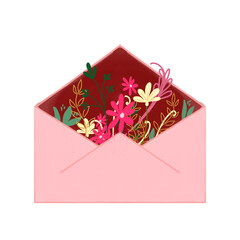 envelope with hearts