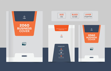 Brochure template for annual report cover, analysis, design, print, A4, clean, minimal bifold,