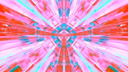 Dynamic tunnel video loop showcasing vibrant colors and geometric patterns for continuous visual engagement - Powered by Adobe