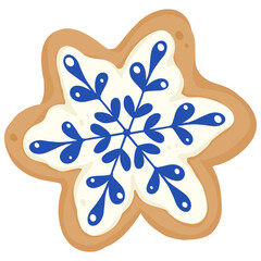 Blue Porcelain Christmas Cookies and Sweets | Delft Blue Holiday Clipart | Blue and White Winter Vector