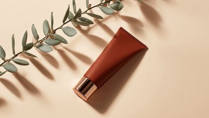 Earthy Tones and Botanical Shadows. A Study in Form and Light, Minimal Composition.