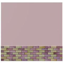 Clean 3D rendered brick wall in pastel pink yellow and purple tones. background, or design element in creative projects.
