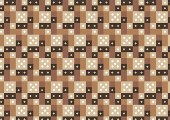 Brown block seamless pattern Vector good  for fabric, wallpaper, wrapping paper, textile, decoration