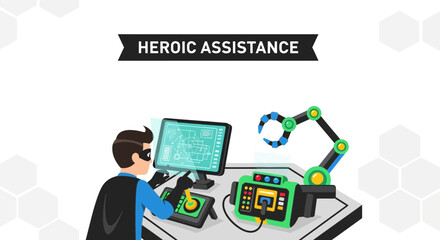 Heroic engineer assistance in technological advancements providing robotics design and assistance