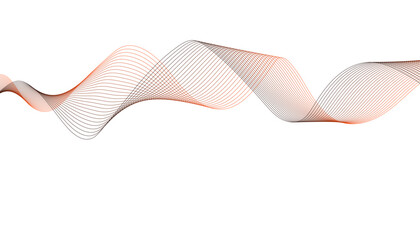 Monochromatic, delicate wave line graphic with orange tint. Monochromatic, delicate wave line graphic with orange tint.