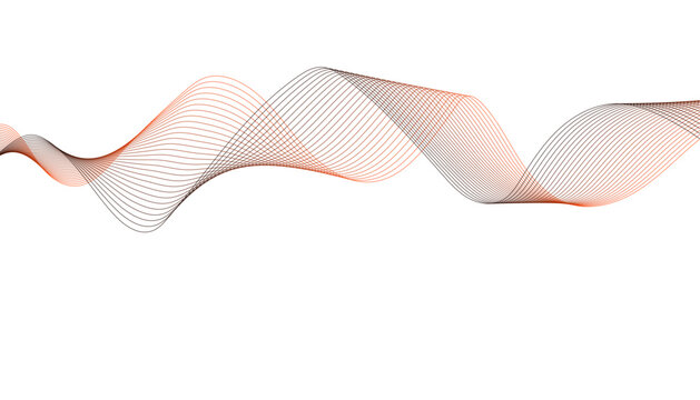 Monochromatic, delicate wave line graphic with orange tint. Monochromatic, delicate wave line graphic with orange tint.