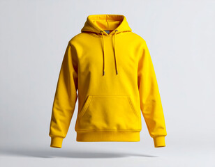 sweater yellow colour mock up isolated on white background