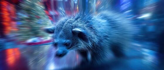 Futuristic city celebration with motion