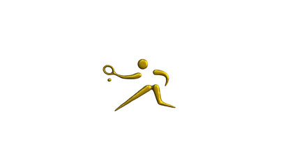 Tennis player 3D icon PNG transparent 