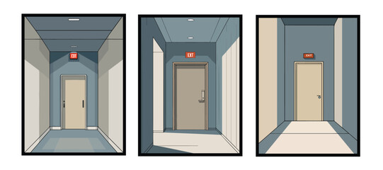 Stairwell leading into an unknown dimly lit space