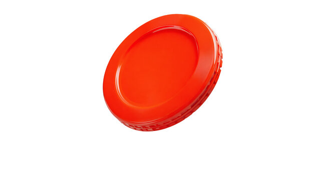 A bright red frisbee isolated on transparent background, perfect for outdoor games and activities in the park or on the beach
