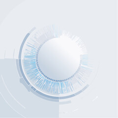Abstract futuristic circle with radial lines, technology digital background concept design
