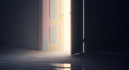 Open Doorway to Light - A Symbol of Hope and Opportunity.